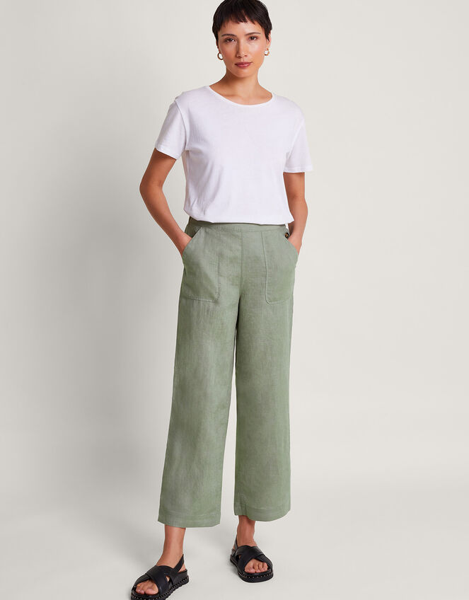  Linen Crop Pants