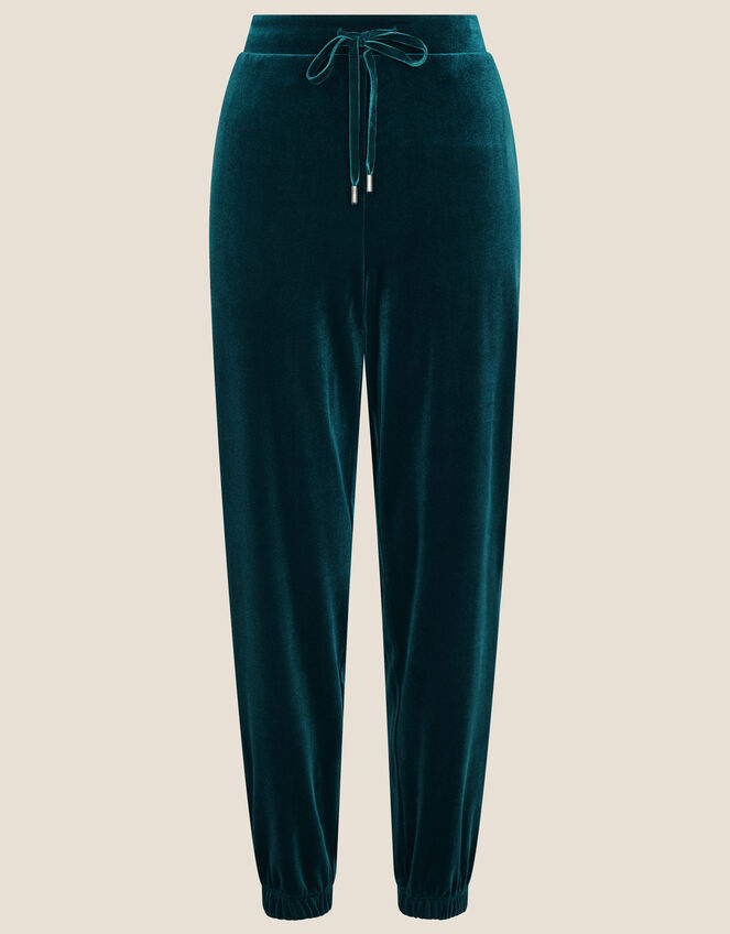 Vera Velvet Cuffed Joggers , Teal (TEAL), large