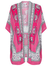 Christa Printed Kimono in LENZING™ ECOVERO™, Pink (PINK), large