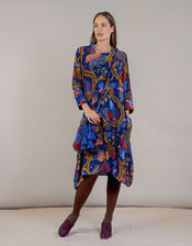 One Hundred Stars Peacock Velvet Tassel Bag, , large