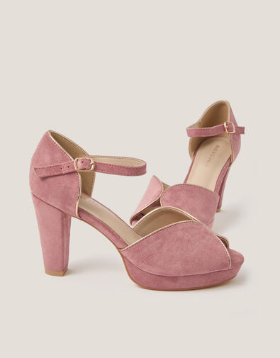 Gabi Gold Trim Platform Heels, Pink (PINK), large