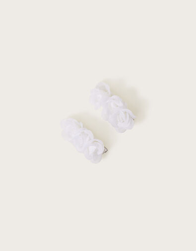 Triple Flower Bridesmaid Hair Clips Set of Two, , large