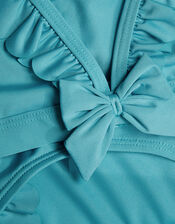 Plain Triangle Bikini Set, Blue (BLUE), large