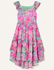 Embellished Paisley Print Maxi Dress, Pink (PINK), large