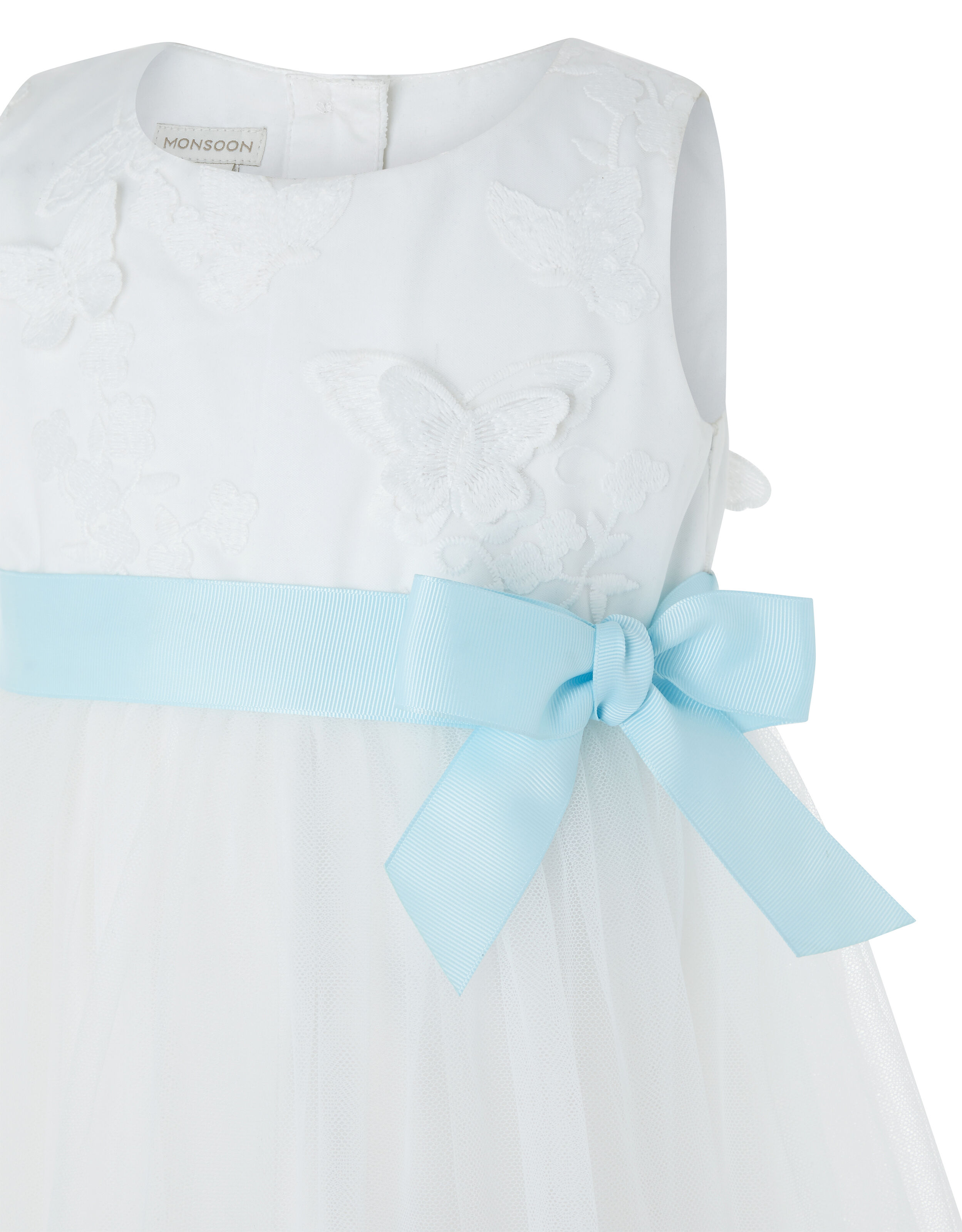 Baby Butterfly Mesh Occasion Dress Ivory Baby Girl Dresses