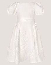 Josie Embellished Puff Sleeve Party Dress, Ivory (IVORY), large