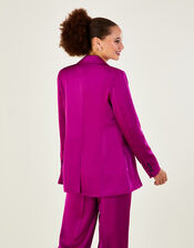 Sophie Satin Blazer Jacket, Pink (PINK), large