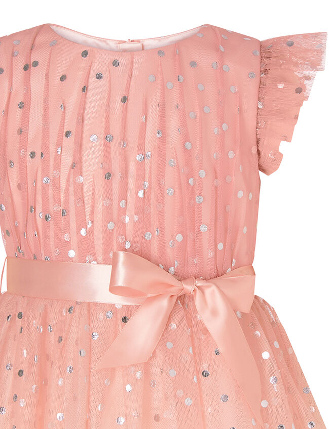 Metallic Spot Ombre Dress, Pink (PINK), large