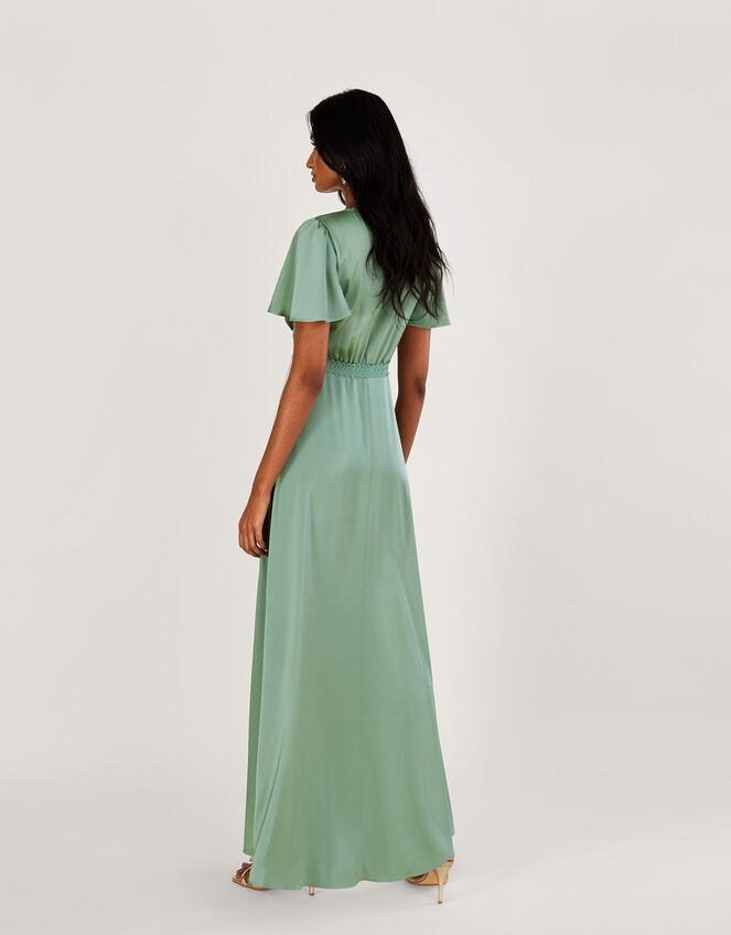 Ivy Satin Maxi Dress, Green (GREEN), large