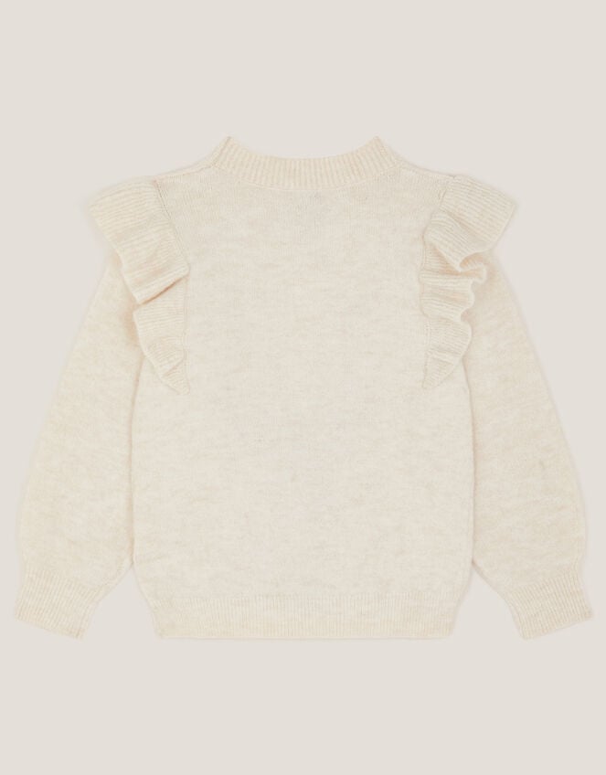 Christmas Deer Knit Jumper, Cream (CREAM), large
