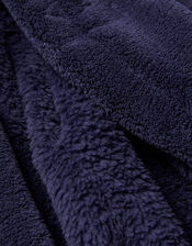 Super-Soft Dinosaur Spike Dressing Gown, Blue (NAVY), large