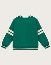 Varsity Stripe Sweatshirt, Green (GREEN), large