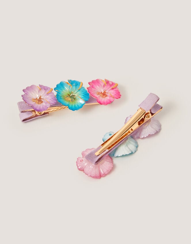 2-Pack Tropical Flower Hair Clips, , large
