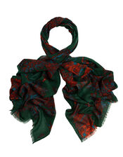 One Hundred Stars Pagoda Forest Wool Scarf, , large