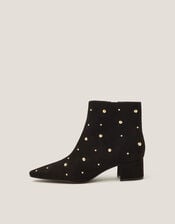 Talia Stud Ankle Boots, Black (BLACK), large