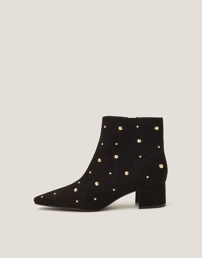 Talia Stud Ankle Boots, Black (BLACK), large