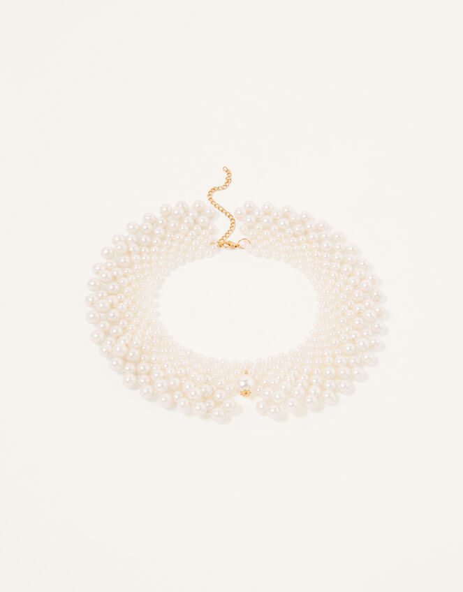 Pearly Collar Necklace, , large