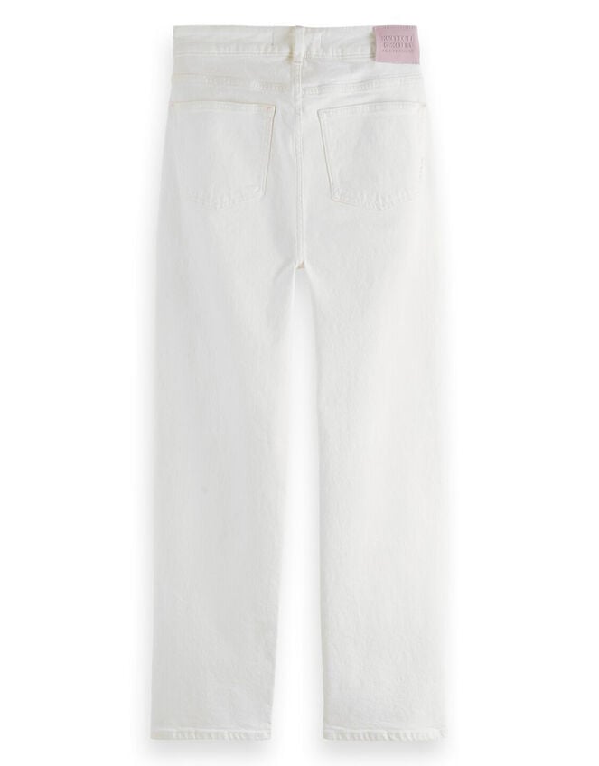 Scotch and Soda Sky Straight Jeans Shorter Length, White (WHITE), large