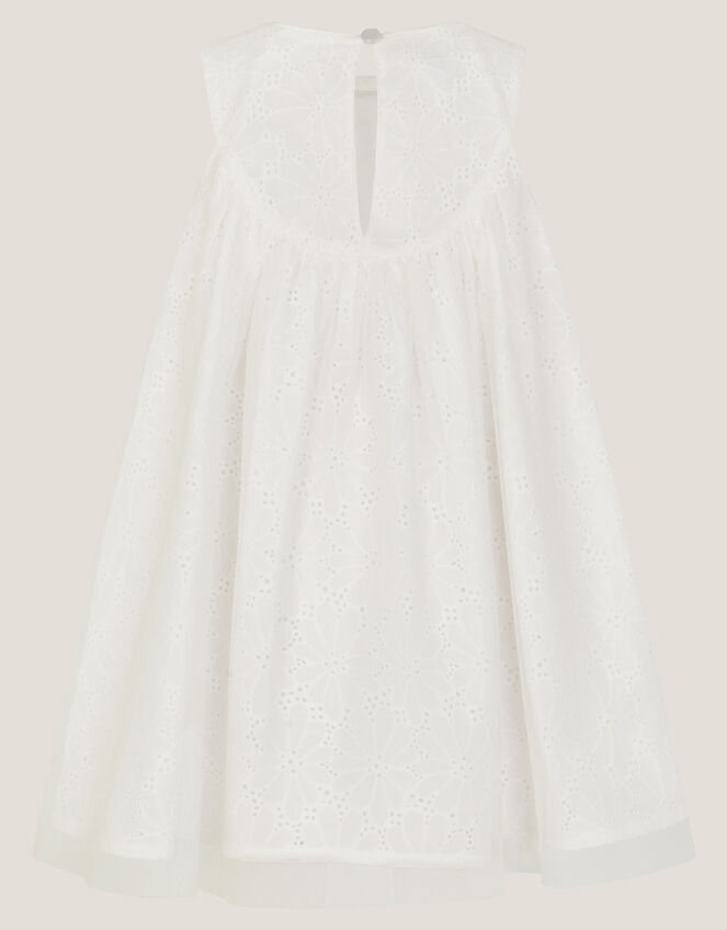 Baby Aria Floral Broderie Dress, Ivory (IVORY), large