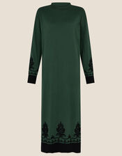 Lena Cornelli High Neck Dress, Green (GREEN), large