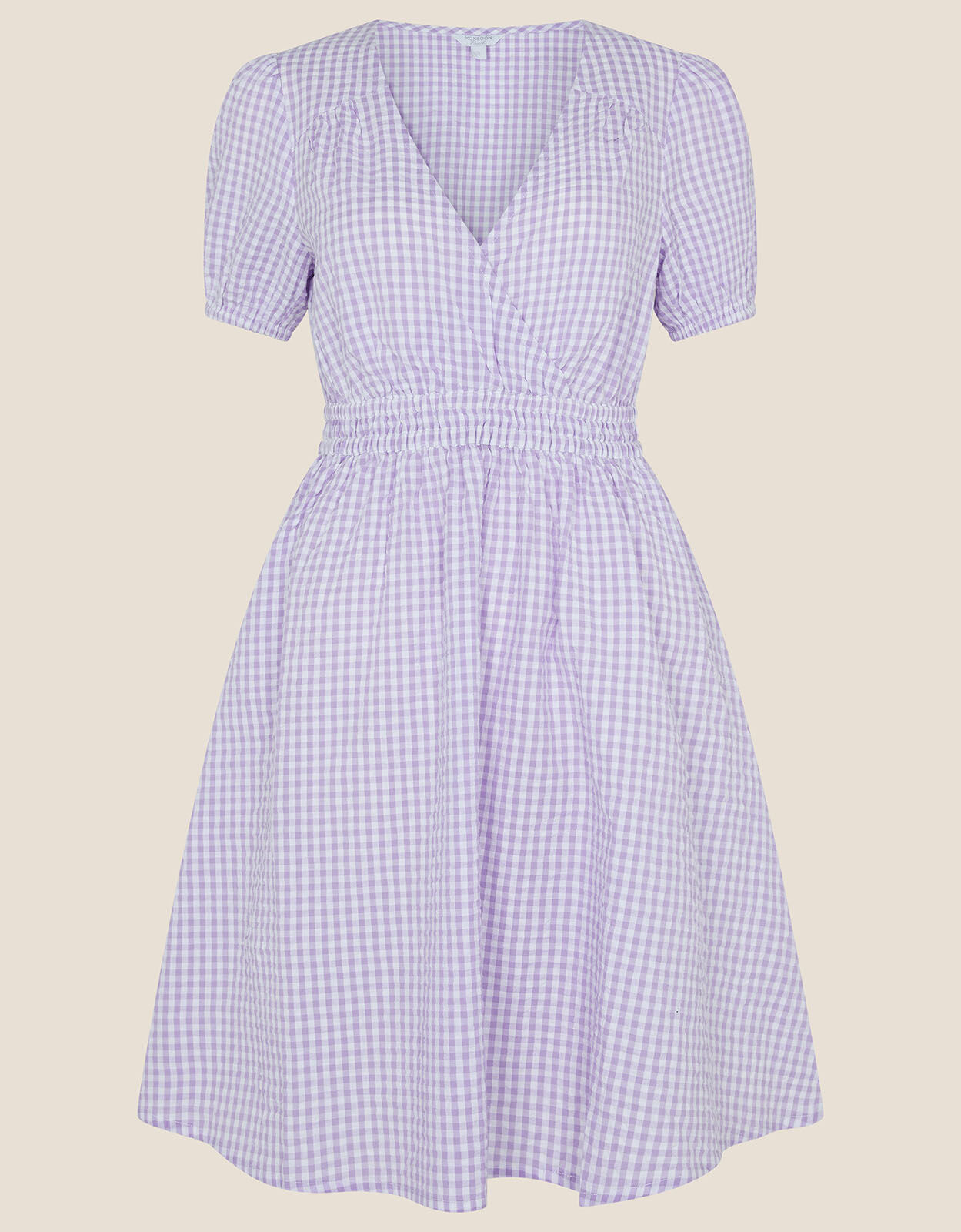 Purple gingham summer dress hot sale