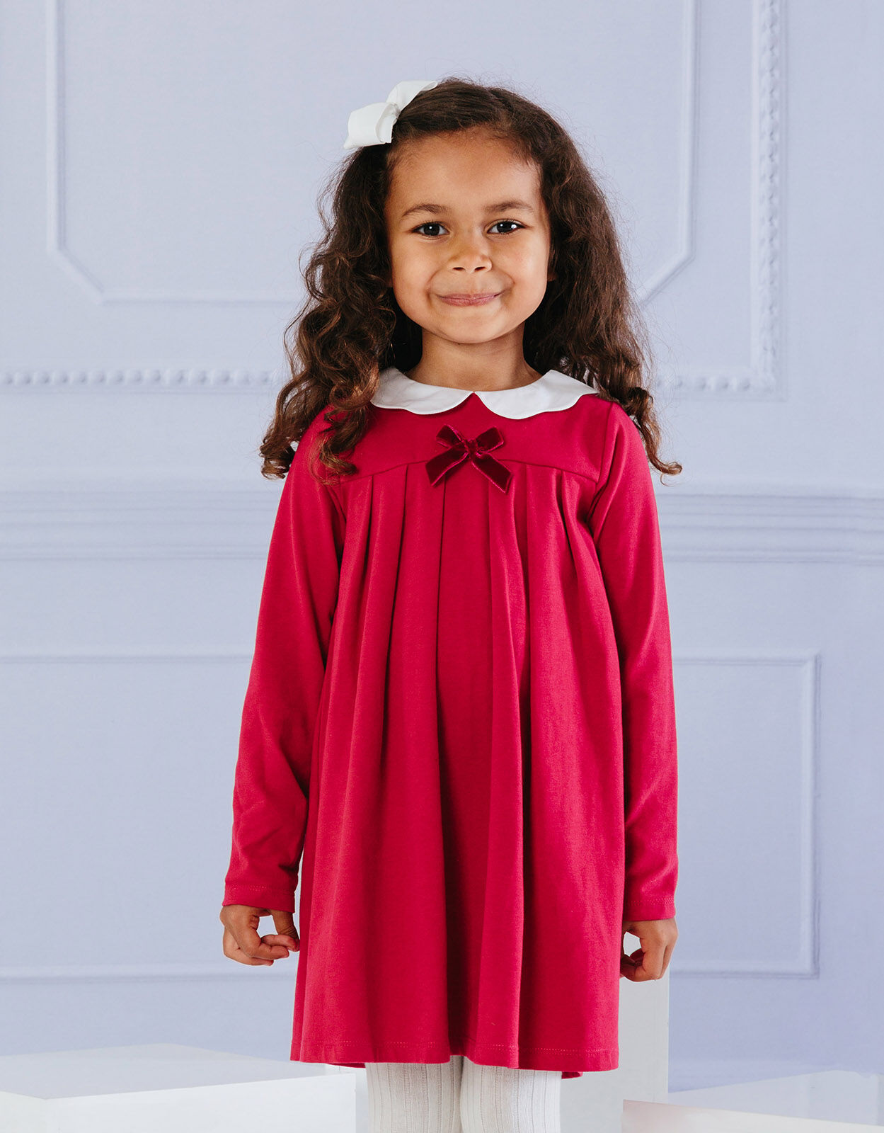 Trotters Anna Petal Collar Dress Purple