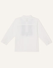Kurta Embroidered Longline Shirt, Ivory (IVORY), large
