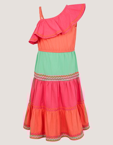 One-Shoulder Colourblock Dress, Multi (MULTI), large