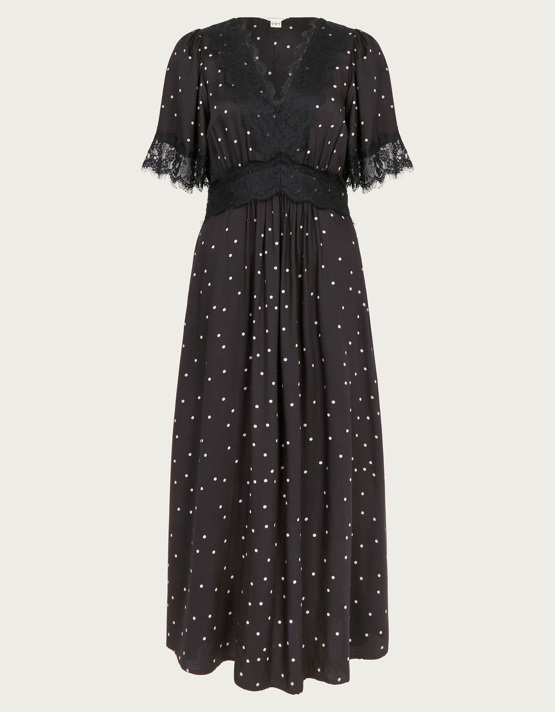 Clea Spot Dress Black
