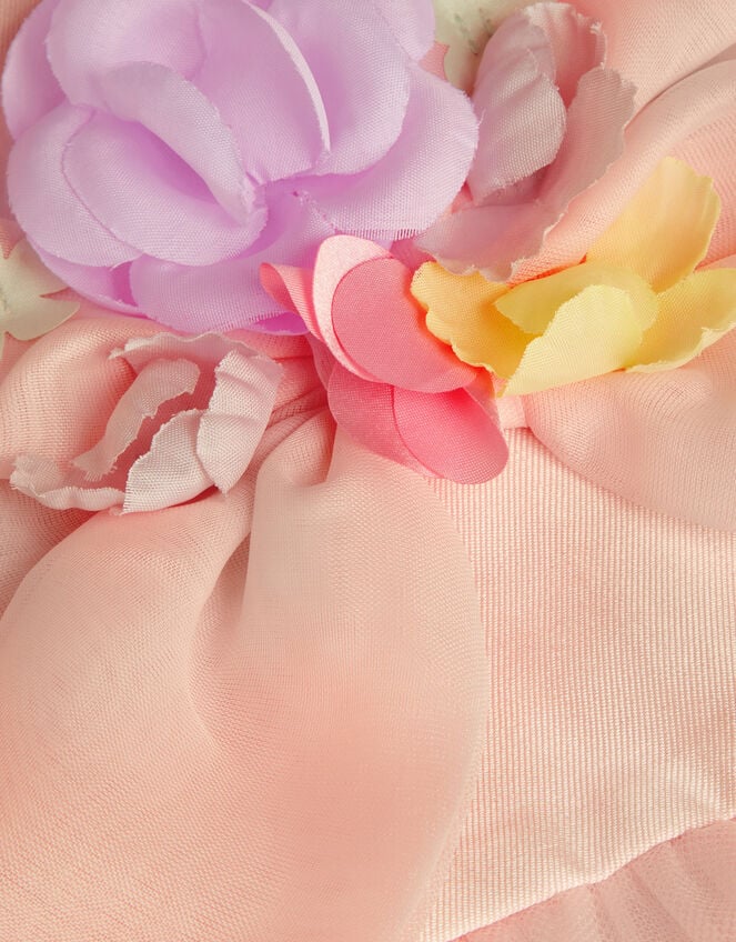 Short Sleeve Bow Blossom Dress, Pink (PINK), large
