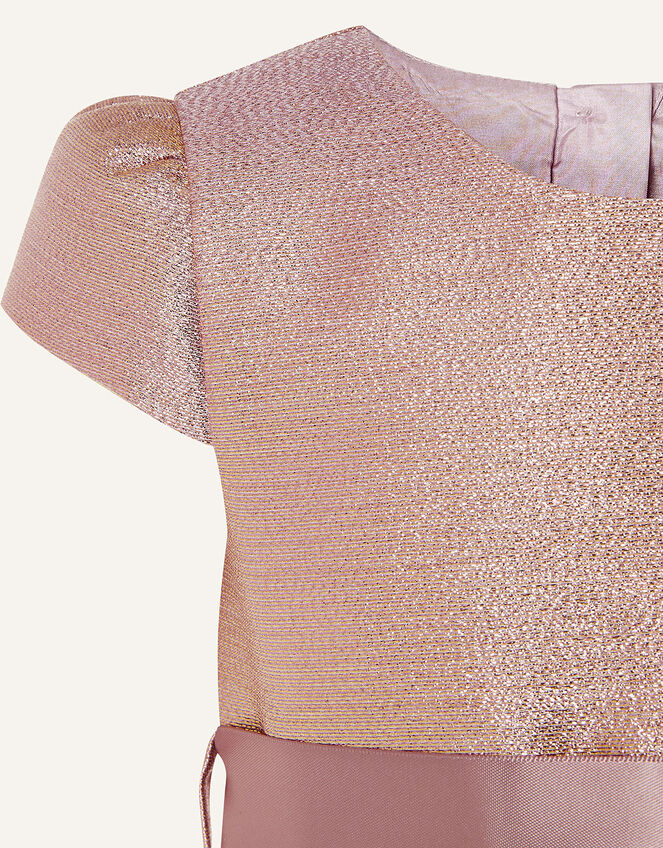 Baby Bordered Jacquard Dress , Pink (PINK), large
