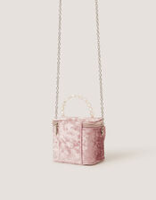 Bow Velvet Bag , Pink (PINK), large