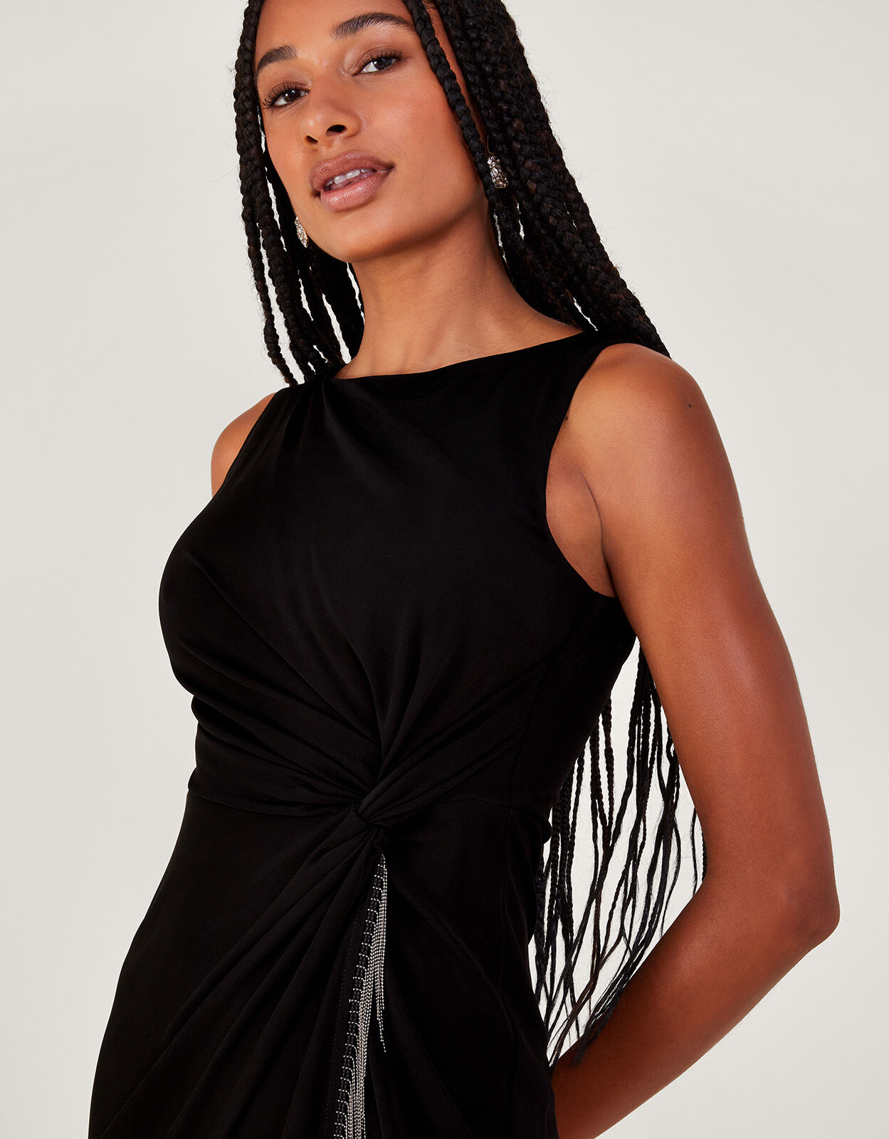Fawn Fringe Dress Black Maxi Dresses Monsoon Global