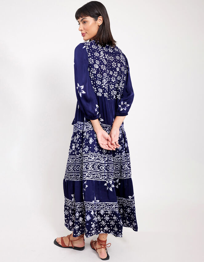East Chrissie Batik Print Dress, Blue (NAVY), large