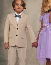 Four-Piece Smart Suit in Linen Blend, Natural (STONE), large