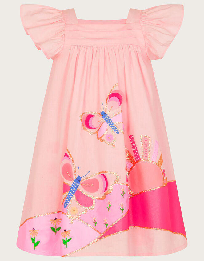 Baby Butterfly Sunrise Dress, Pink (PALE PINK), large