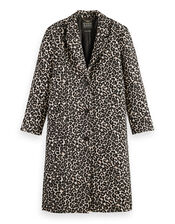 Scotch and Soda Leopard Print Coat, Multi (MULTI), large