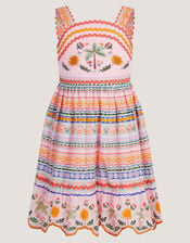Monsoon x Charlie Taylor Print Tiered Dress, Ivory (IVORY), large