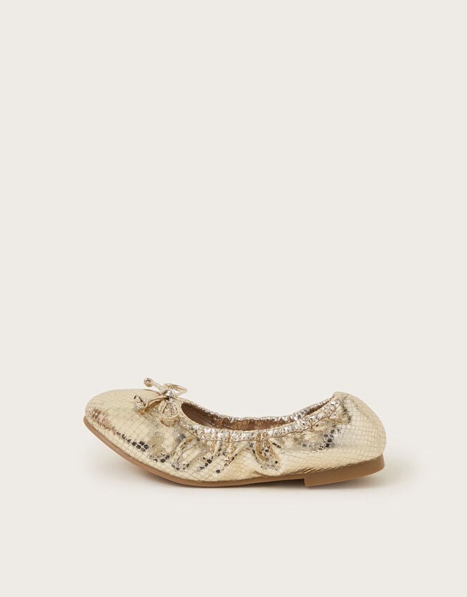 Foldable Ballet Flats, Gold (GOLD), large