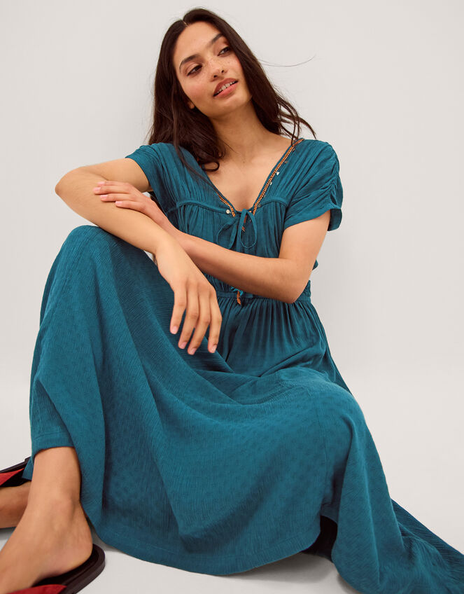 Sophia Embellished Midi Dress, Teal (TEAL), large
