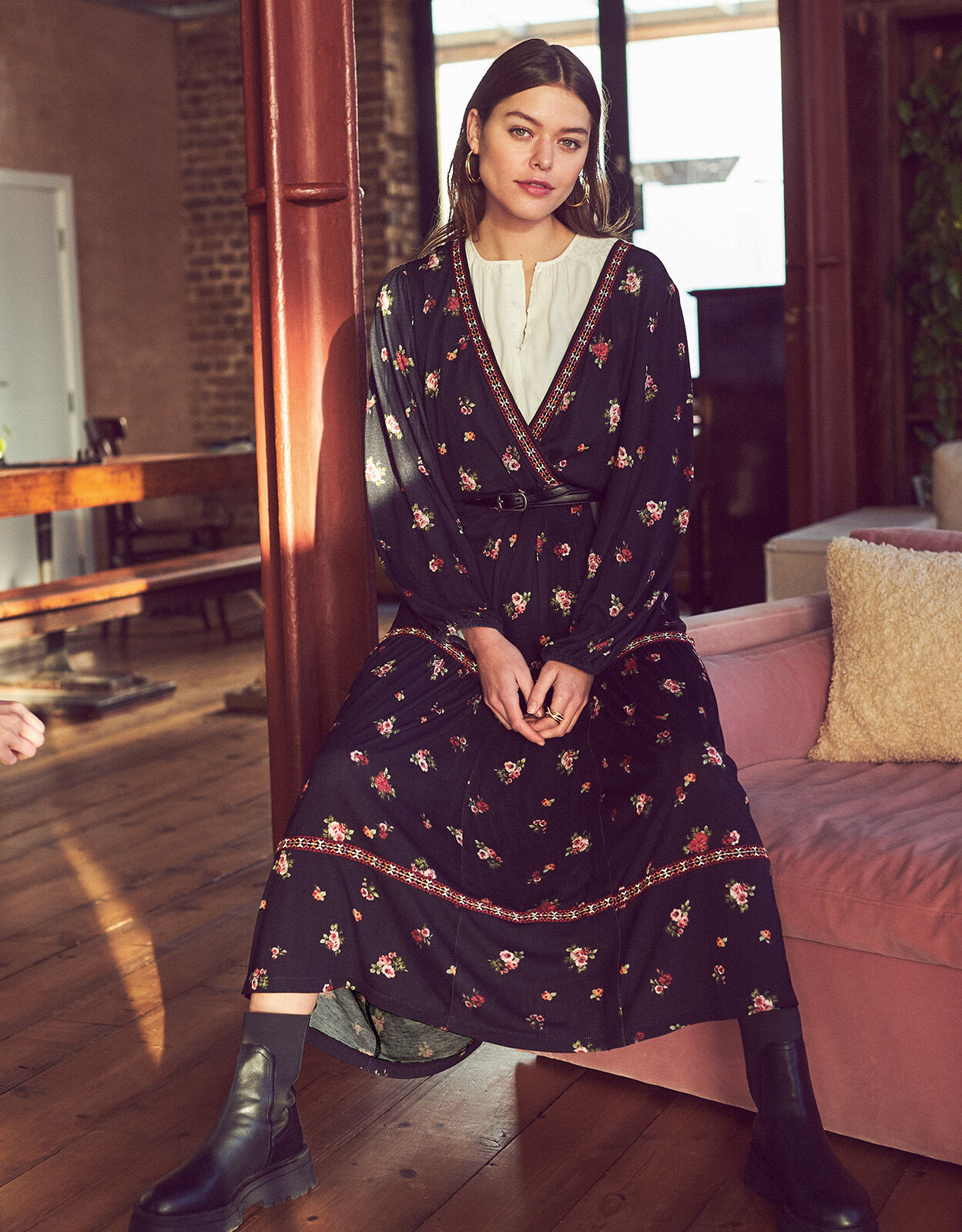 Monsoon black hotsell floral dress