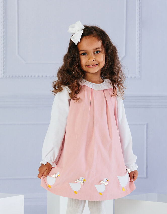 Trotters Jemima Corduroy Pinafore Dress, Pink (PINK), large
