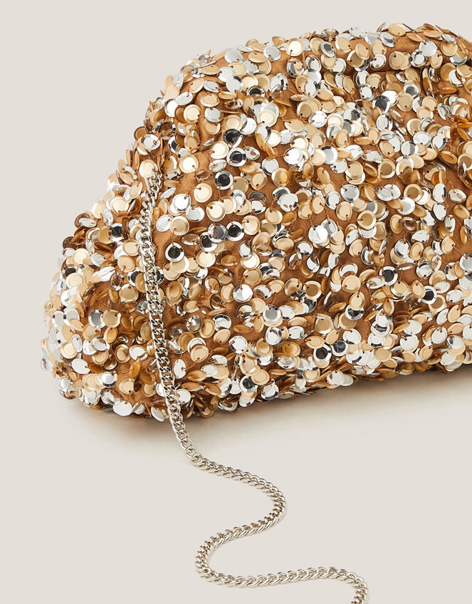 Kira Sequin Clutch Bag, , large