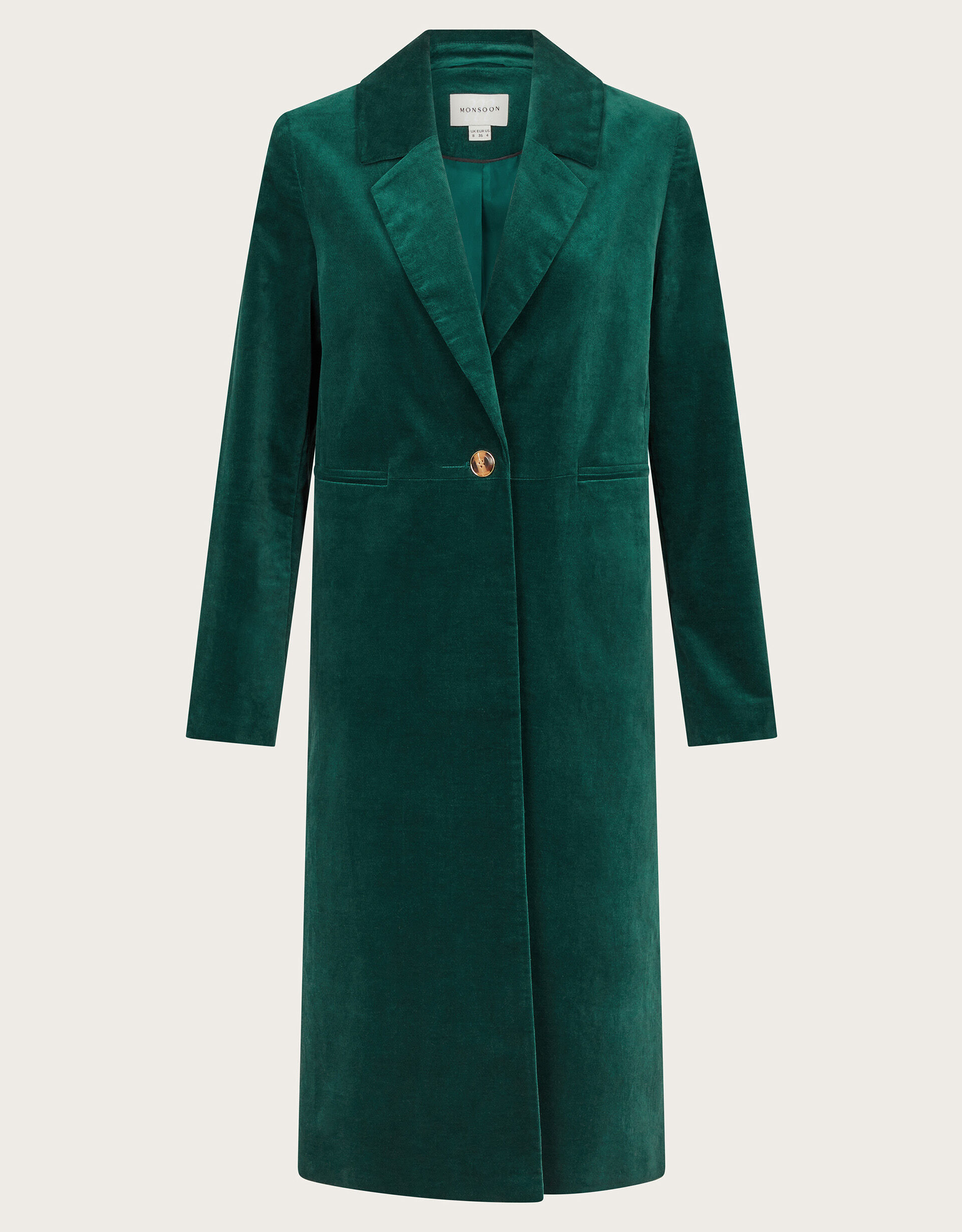 Amalia Velvet Coat Teal