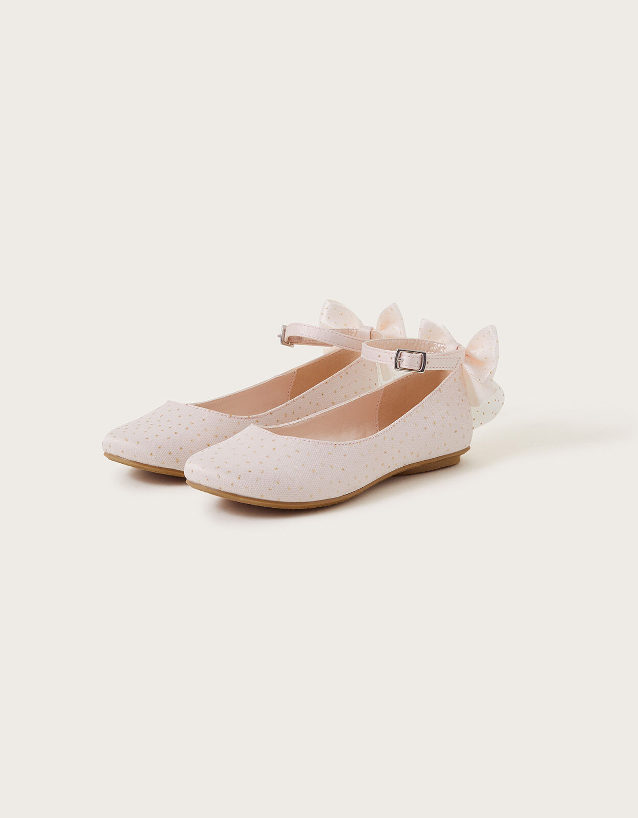 Lila Glitter Spot Ballerina Flats Pink Girls Flat Shoes Monsoon Global