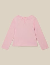 Monsoon x My Little Pony Long Sleeve Frill Collar Top, Pink (PINK), large