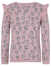 Animal Knit Cardigan, Pink (PALE PINK), large