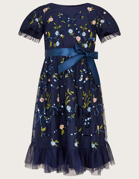 Tula Tulle Embroidered Dress Blue, Blue (NAVY), large