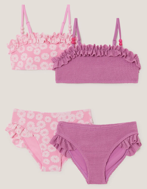 2-Pack Seersucker & Floral Bikini Sets, Multi (MULTI), large