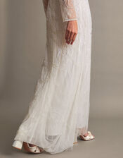Alexa Beaded Bridal Dress, Ivory (IVORY), large